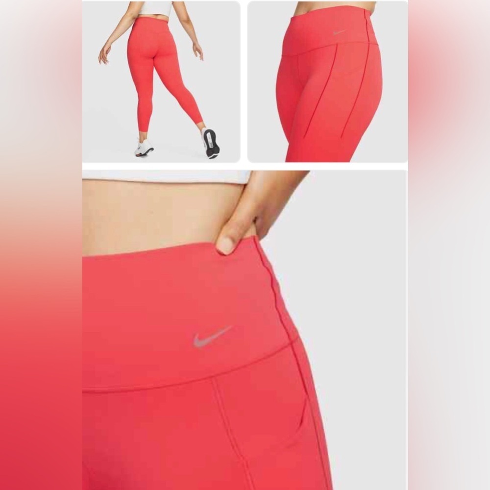 Nike Universa Dri-Fit Women's InfinaSmooth Leggings H/R Ember Glow Size-S NWT - Picture 4 of 11
